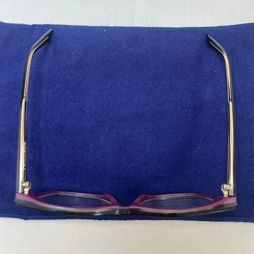 Christian Dior Montaigne N06 Eyeglass Frames Only G90 50-18-140 Havana Purple